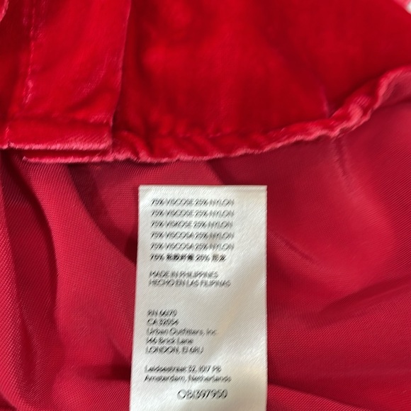 Pilcro Red Velvet Top Blouse Size XS Button Down EUC - Picture 9 of 9